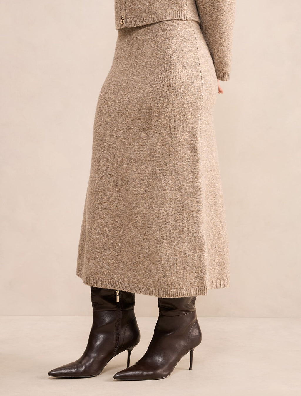 Lottie Petite Knitted Midi Skirt