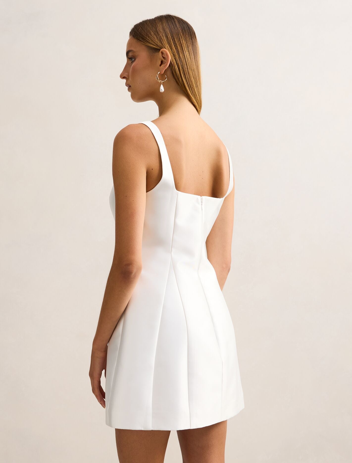 Kaitlyn Structured Satin Mini