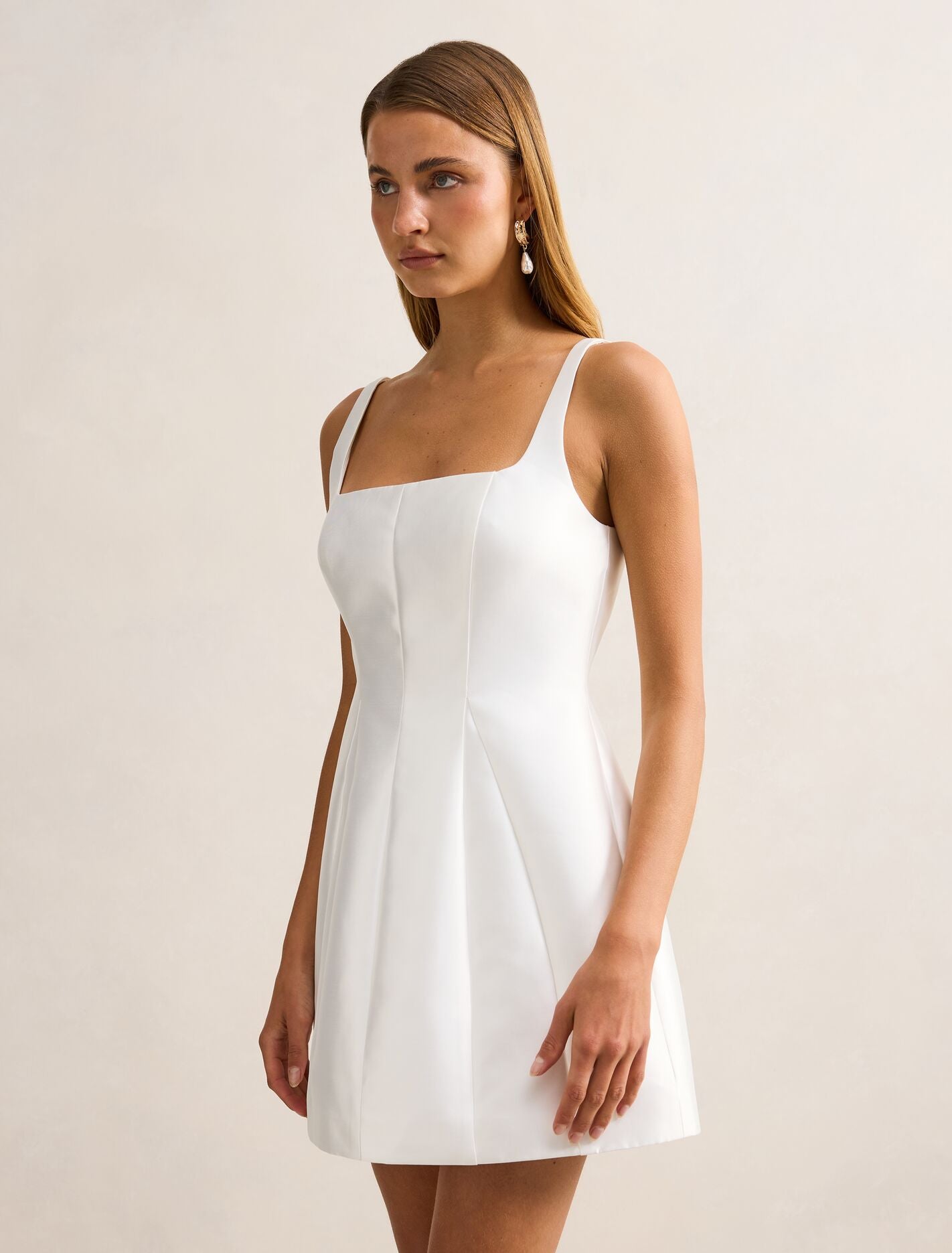 Kaitlyn Structured Satin Mini