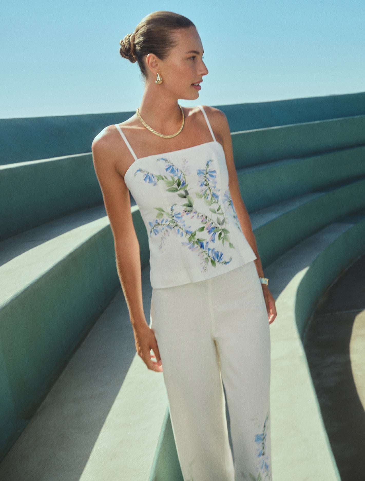 Soleil Placement Print Top