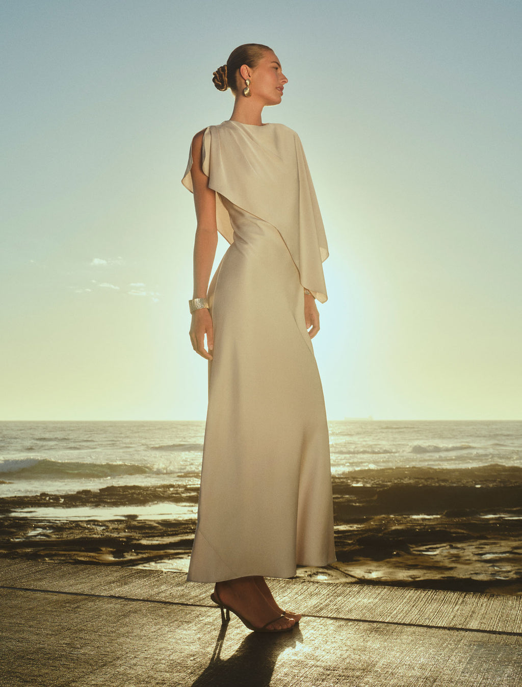 Zinnia Cape Maxi Dress