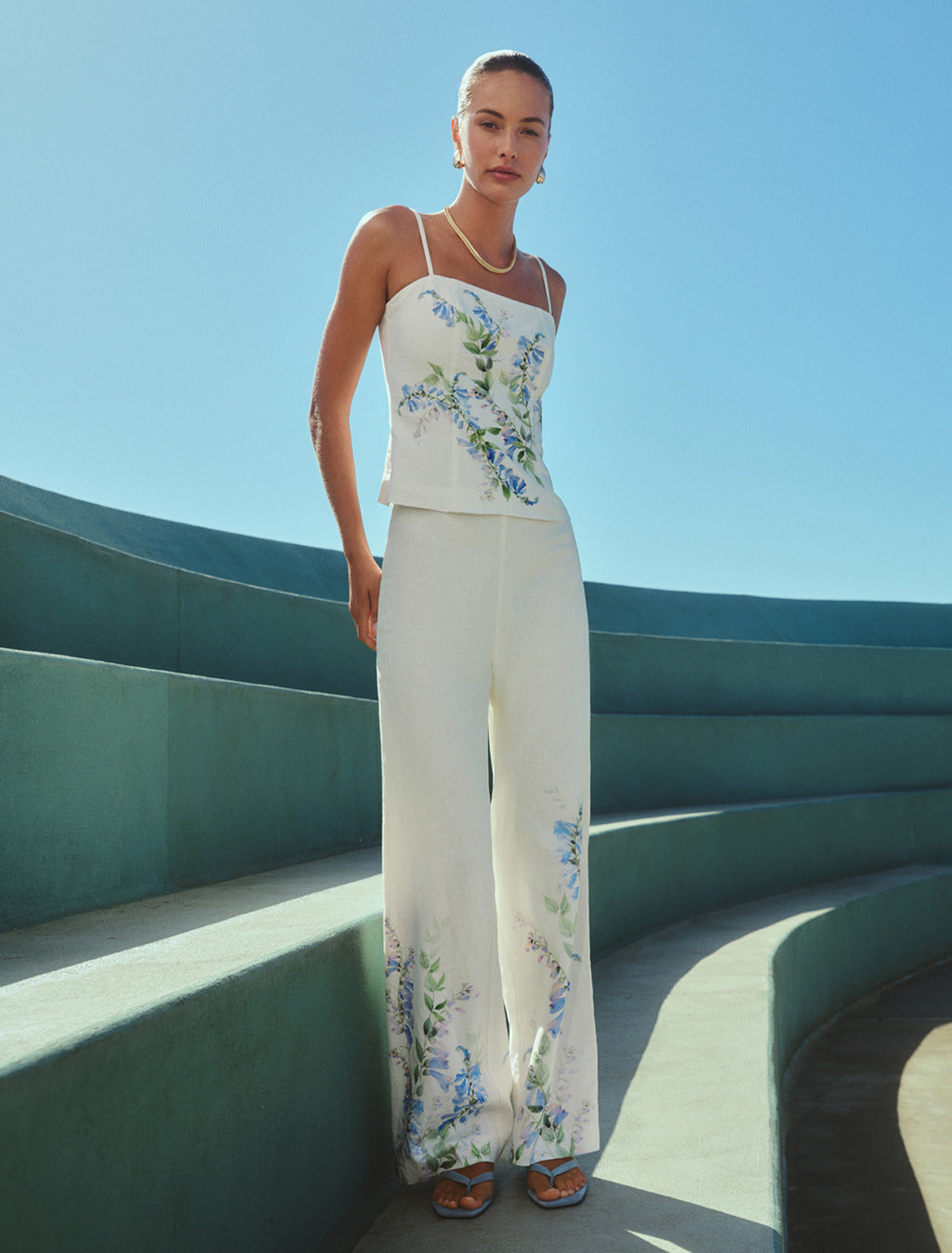 Soleil Floral Placement Print Pants
