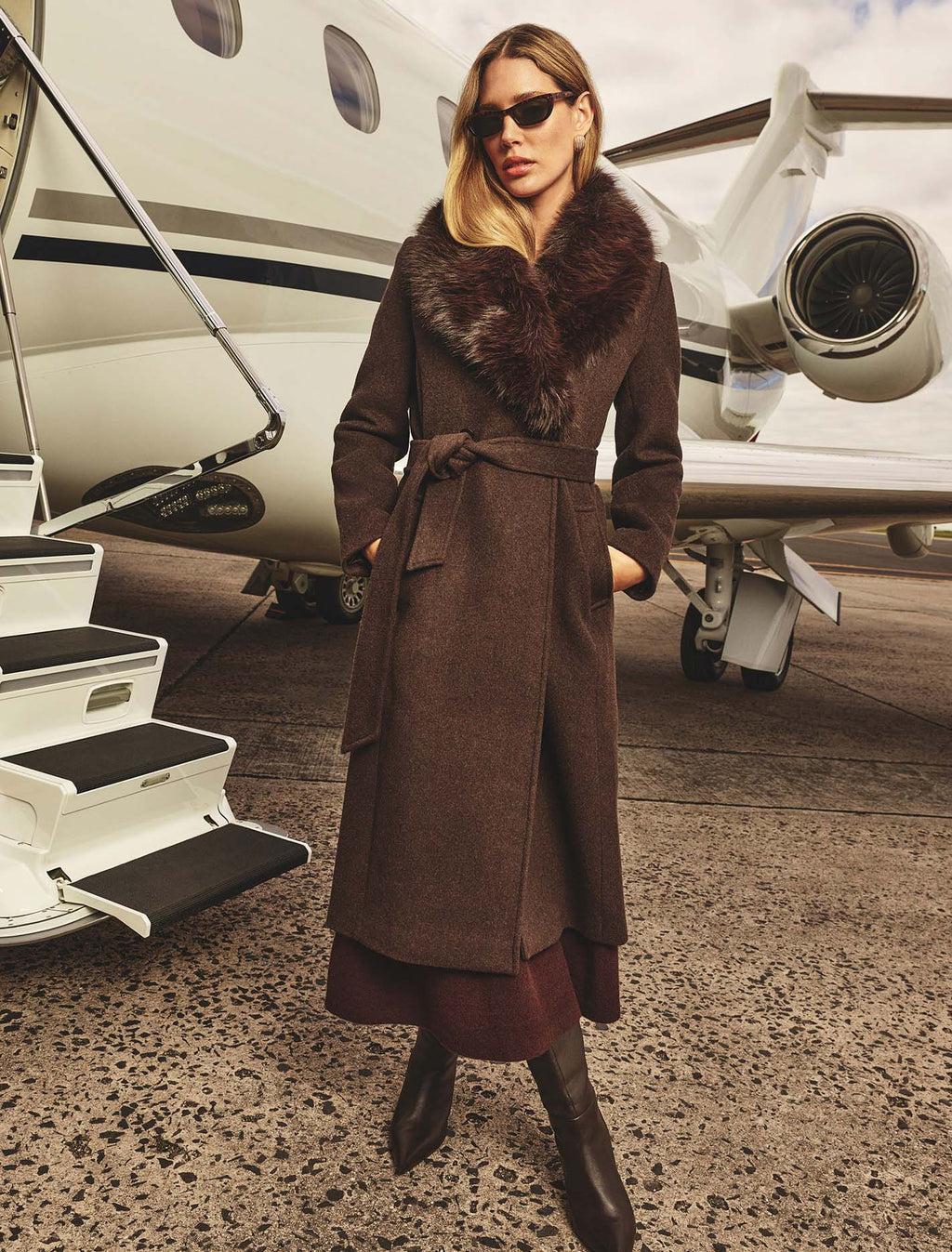 Esme Faux Fur Collar Coat